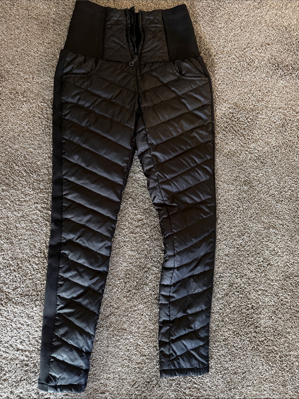 Quilted Black Puffer Leggings